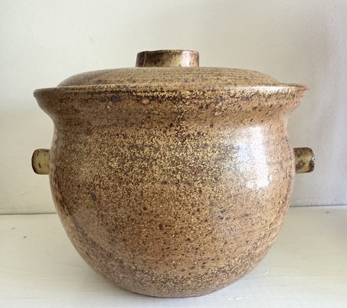 Studio Pottery Speckled Glaze Lidded Pot/Casserole, Marked