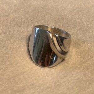 Allan Børge Larsen Denmark Sterling Silver Modernist Ring, Size 4.5