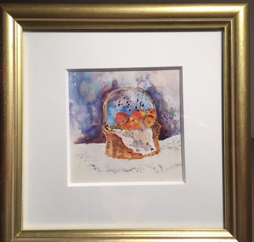 Original Signed Watercolor Painting by P.T. Foster, Listed Artist, Gallery Label