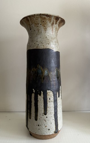 Tom Smith Stoneware Pottery Vase, 11” Tall