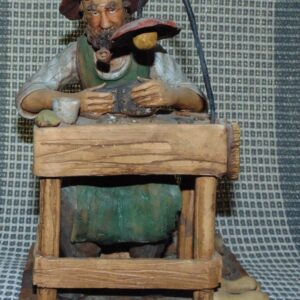 1950s Hand Molded Polychromed Terracotta Italian Neapolitan Creche #7