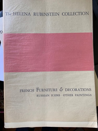 The Helena Rubinshtein Collection Catalog 1966, French Furniture & Decorations