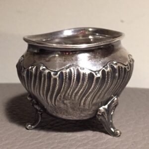 Antique c1890 French 950 sterling silver salt cellar by Armand Gross