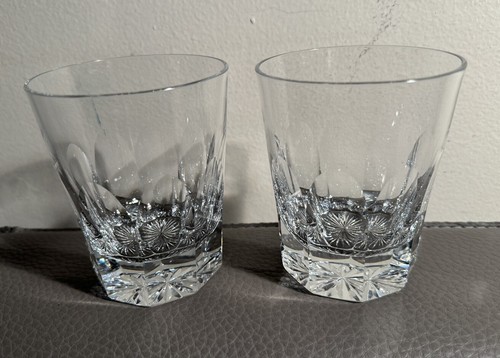 Set of (2) Rare Vintage Thomas Webb Crystal Royal Yacht 4”H x 3.5”W Tumblers